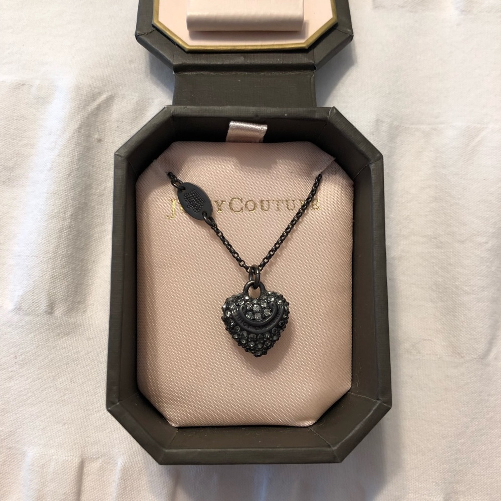 Juicy Couture Wish Pave Heart Necklace